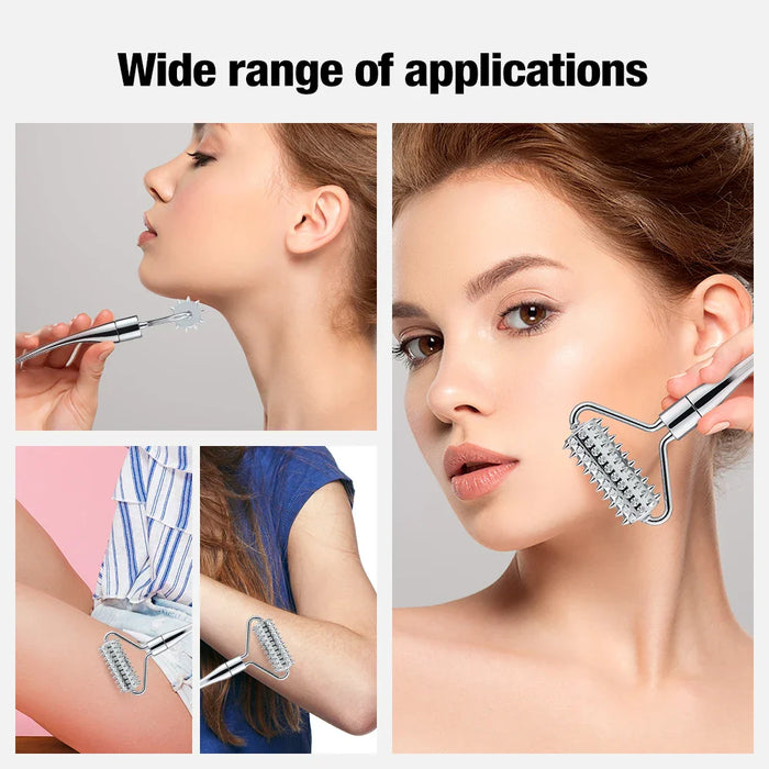 Zinc Alloy Roller Spatula Massage Ball For Face And Neck