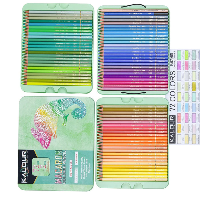 72 Piece Macaron Pencil Set