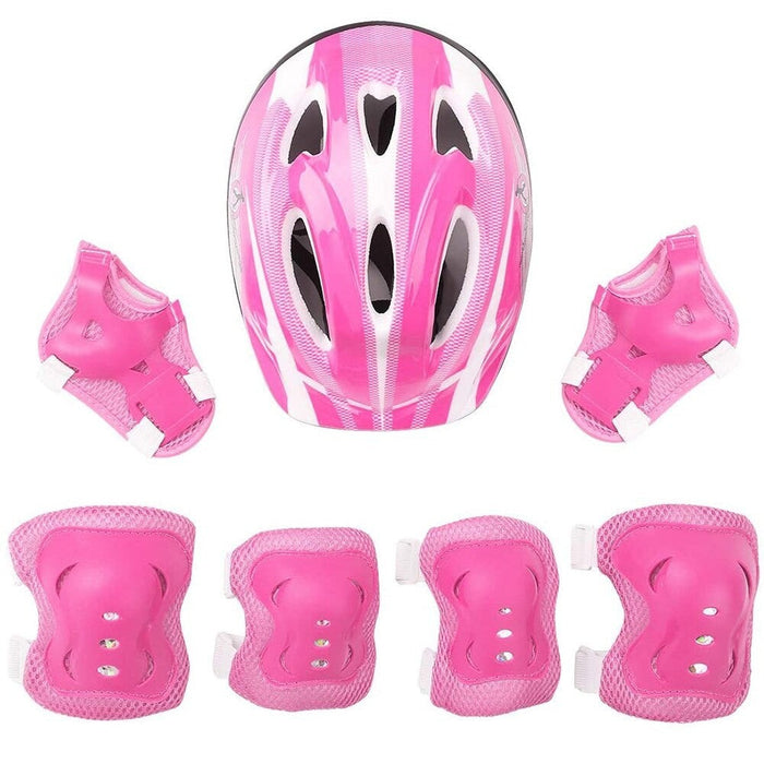 Kids Protective Gear Set Helmet Protector Knee Elbow Wrist Pads For Skateboard Skiing Scooter