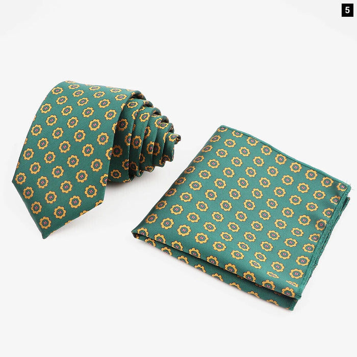 Mens Fashion Tie And Pocket Square Set For Business Weddings And Gifts