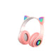 Foldable Wireless Headphones With Cat Ears And Led