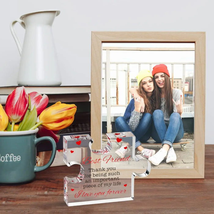 Friendship Acrylic Block Puzzle Distance Relationship Desktop Decor