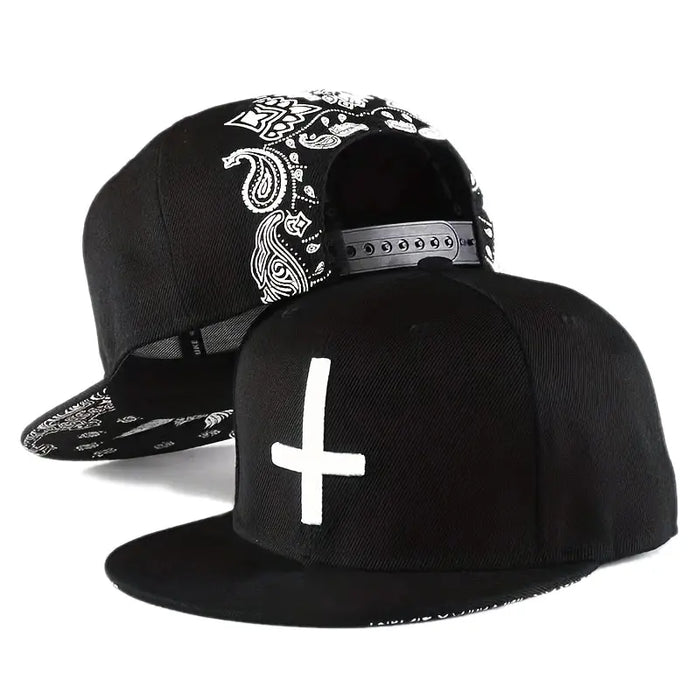 Adjustable Hip Hop Baseball Cap / Hat Cross Embroidery