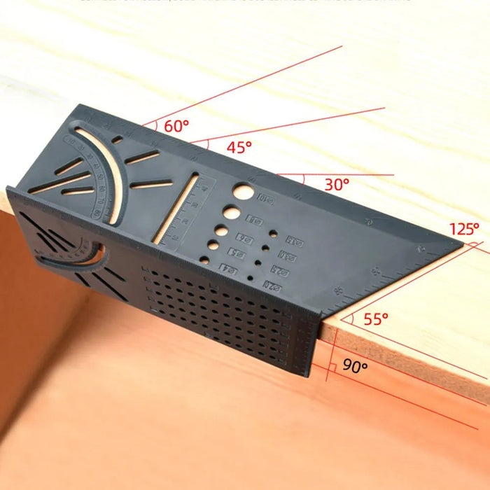 Multifunctional Three Dimensional Oblique Cutting Measuring Ruler