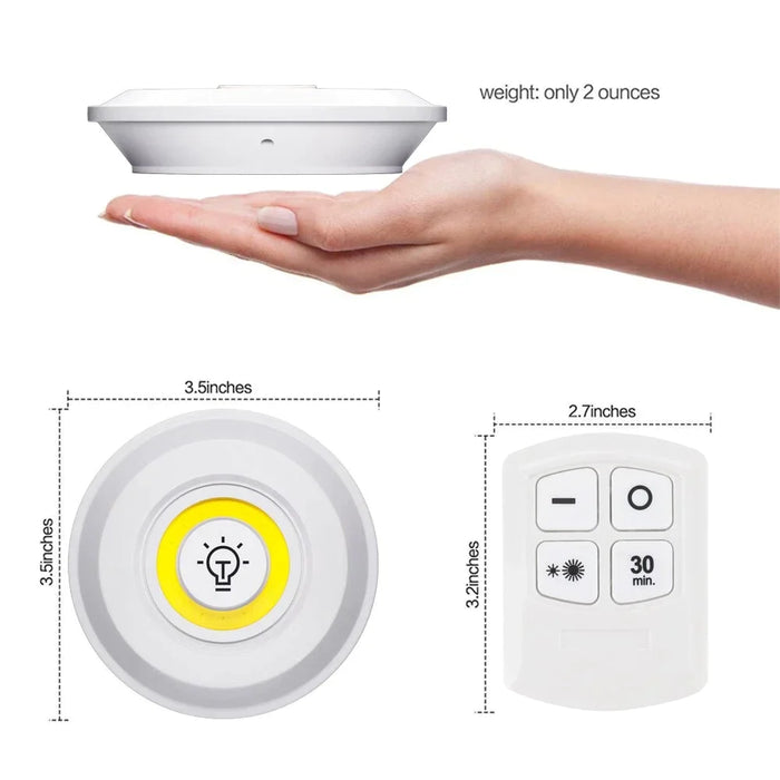 3W Cob Dimmable Under Cabinet Light With Remote Switch