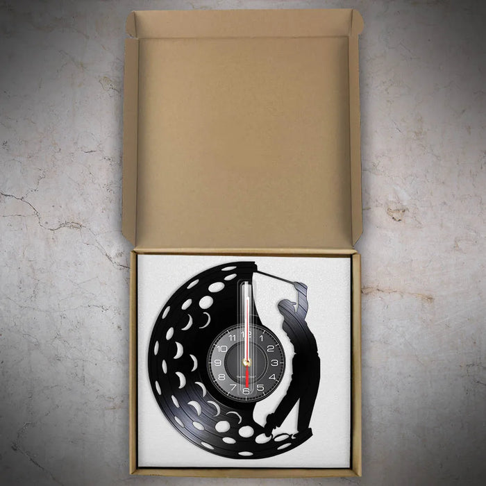 Golfer Vinyl Record Wall Clock