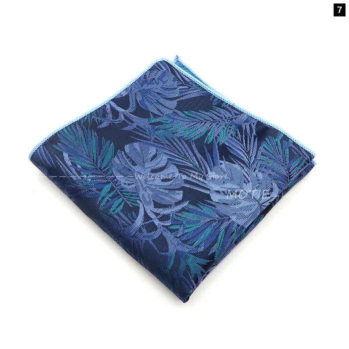 Mens Plant Pattern Handkerchiefs For Weddings And Daily Wear