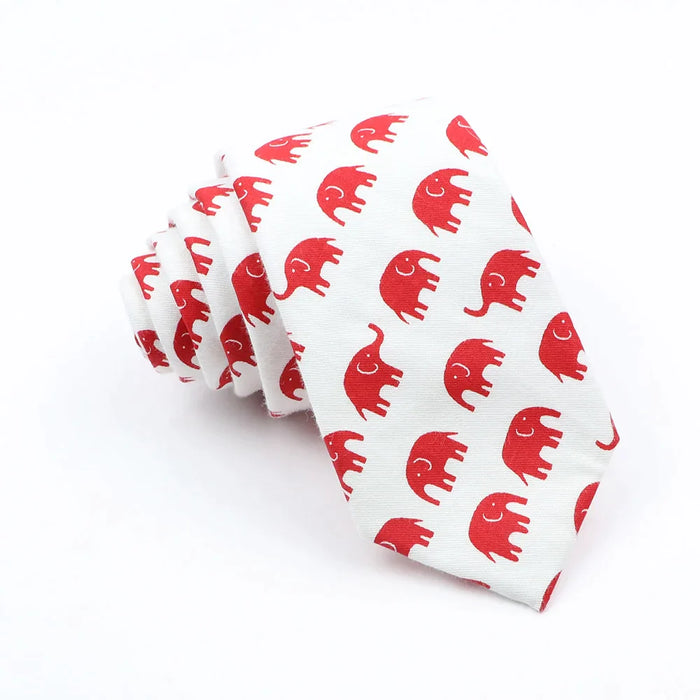 Cartoon Fruit Floral Animal Neck Ties Mens Casual Cotton Tie For Weddings And Parties