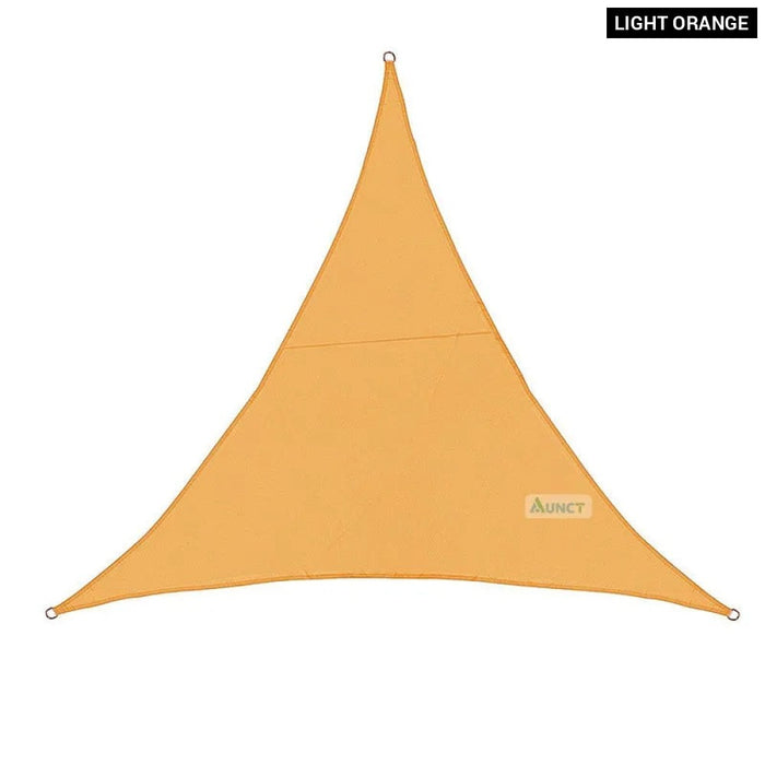 10‘X10'X10Ft Triangle Waterproof Shade Sail Awning Outdoor Romantic Warm 420D Oxford Sun Shade Led Light String