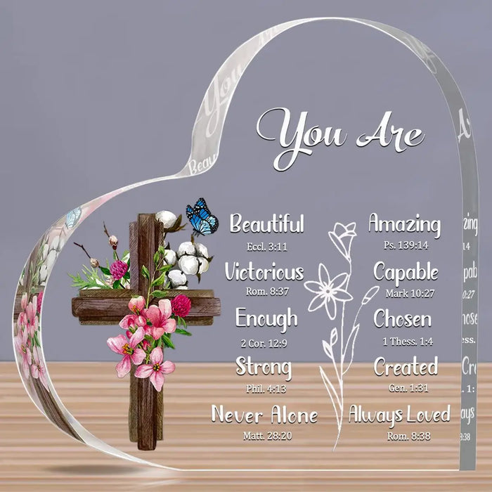 Encouraging Christian Gifts For Women Heart Shaped Plaque