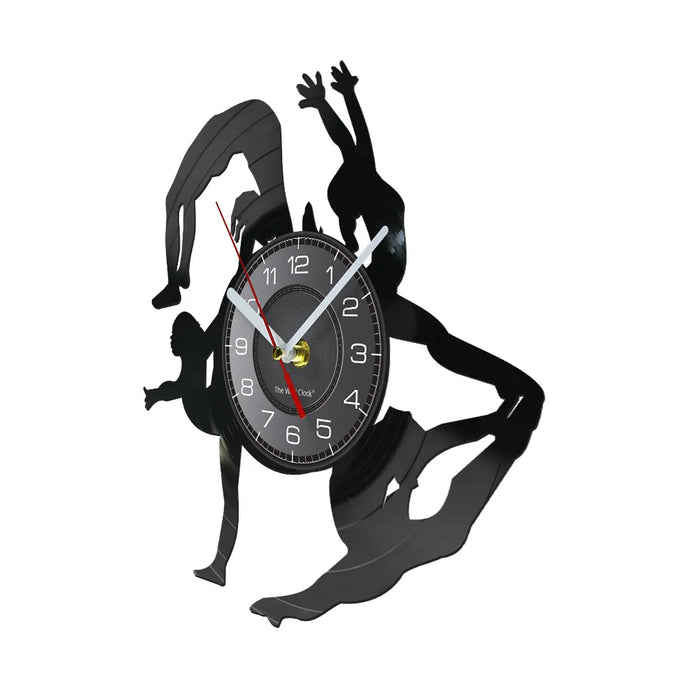 Vinyl Record Gymnastics Wall Clock