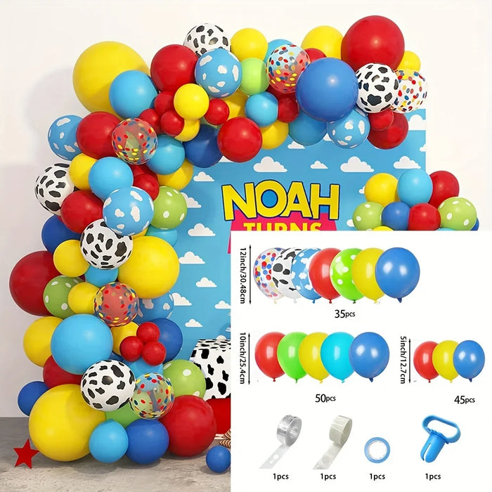 144Pcs June Black Independence Day Themed Balloon Arch Set With Red Black Green And Yellow Balloons For Commemoration Day