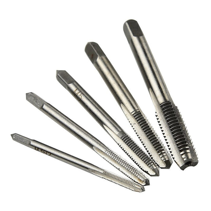 5pc Hand Straight Groove Thread Tap M3 to M8 Quick Tapping and Internal Thread Hardware Tool Set