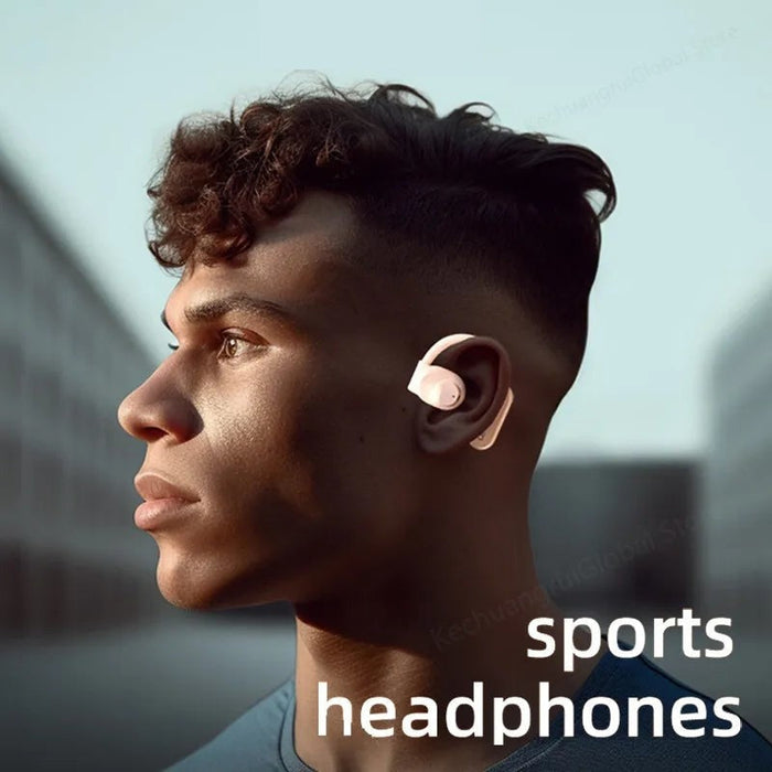 Wireless Bluetooth 5.3 Noise Reduction Lp76 Sports Ear Hook Hifi Gaming Earphones With 400Mah Long Standby