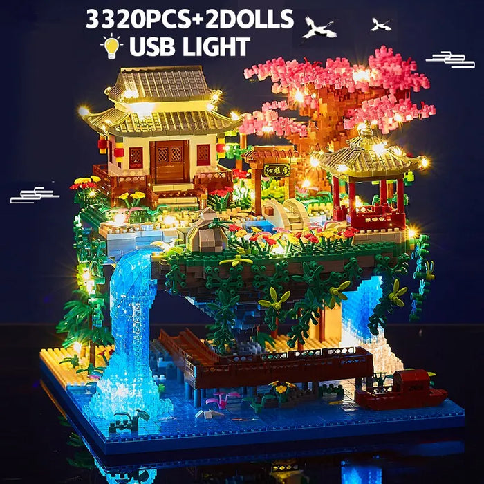 3320 Piece Diy Cherry Blossom Tree House Building Set