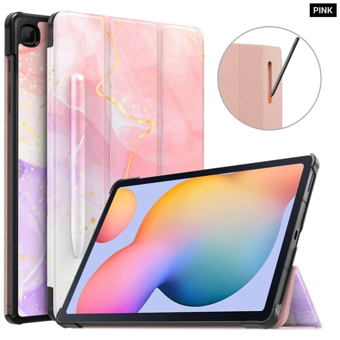 Case for Samsung Galaxy Tab S6 Lite 10.4 2022/2020(SM-P610/P613/P6150） Slim Tri-Fold Cover with Auto-Wake/Sleep& Pen Holder