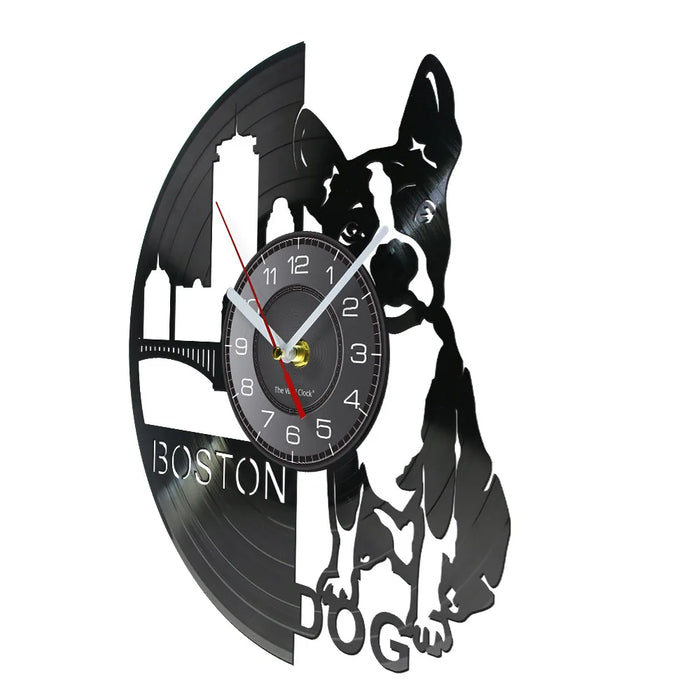 French Bulldog Vinyl Record Wall Clock