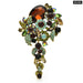 Crystal Flower Brooch 3 Colour Palace Style Pin