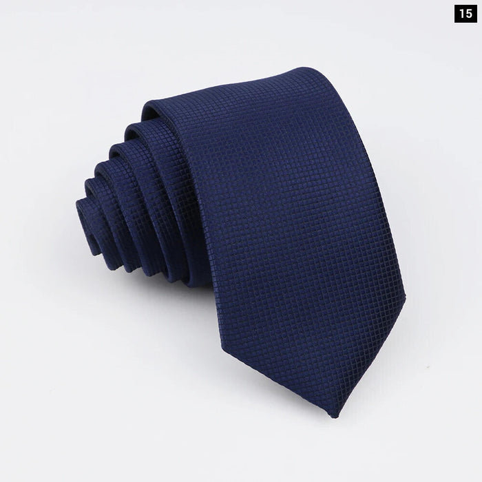 Classic Slimplaid Neck Ties For Men Business And Wedding Essential