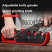 5 In 1 Kitchen Knife Sharpener Black Red Stainless Steel