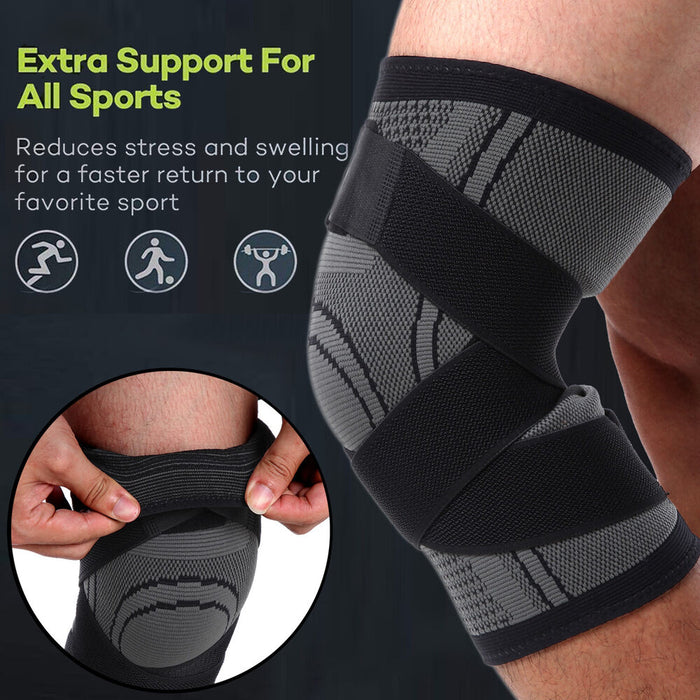 1/2Pcs Adjustable Sports Knee Pad For Men Women Hiking Soccer Basketball