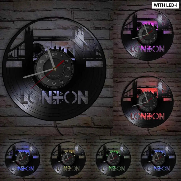 London Vinyl Record Wall Clock