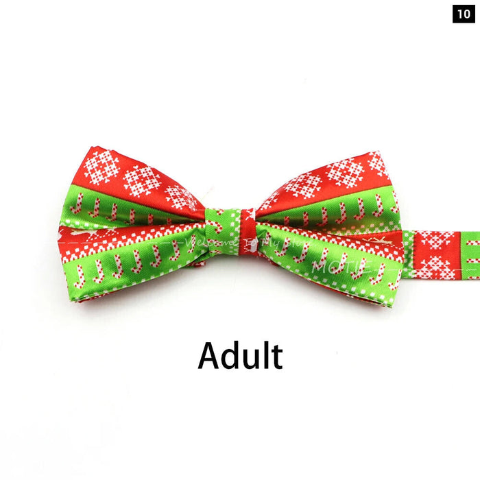 Christmas Bowtie Snowflake Pattern Polyester Parent-Child Wedding Party Accessories