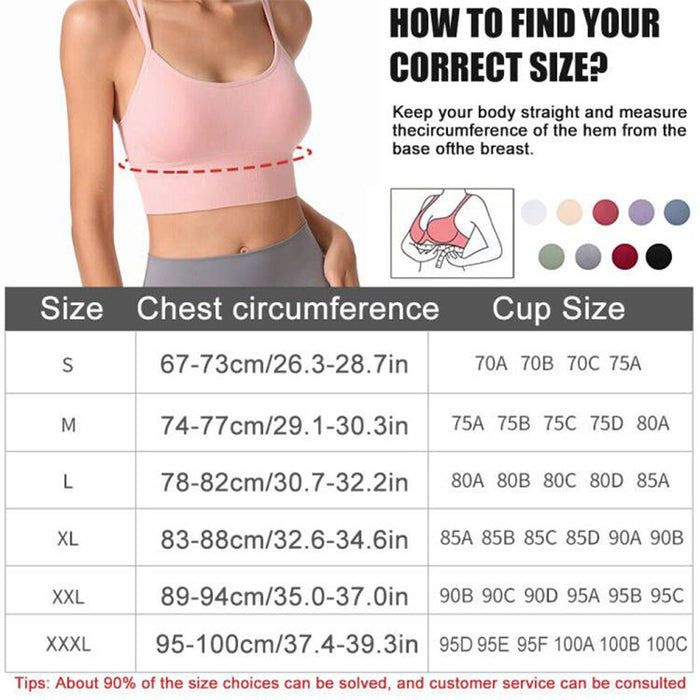 Women Strappy Cross Back Padded Sports Bra For Yoga Workout