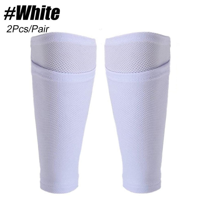 1pair Soccer Protective Shin Guard Socks With Pocket