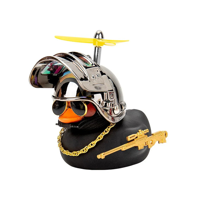 Yellow Duck With Helmet Car Interior Decoration