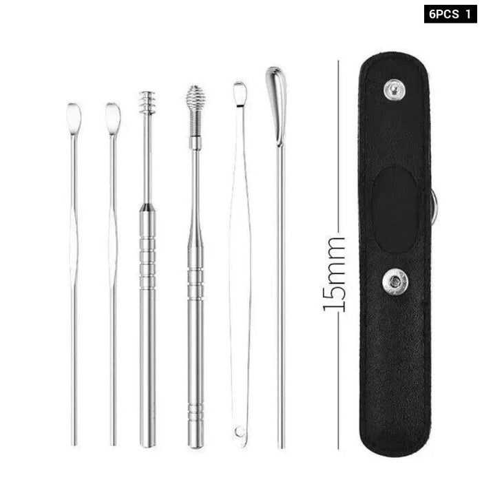 6 Pieces Stainless Steel Ear Pickers