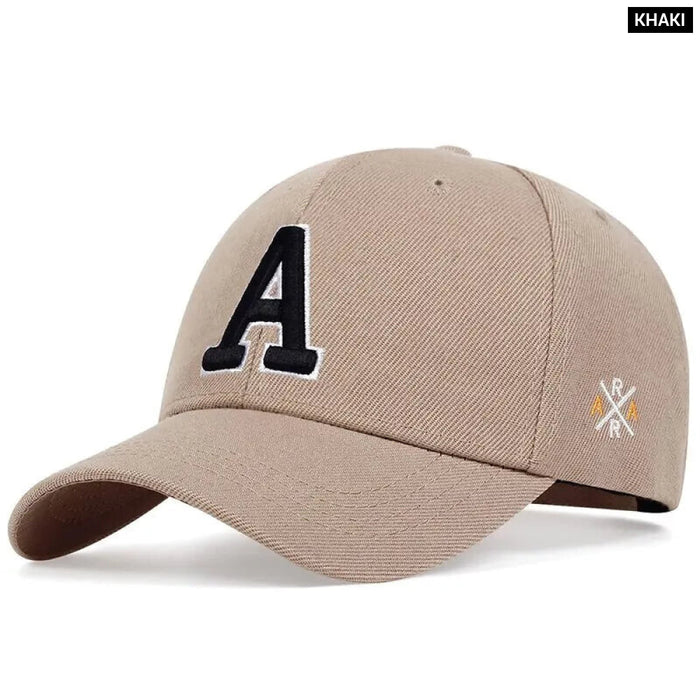 Adjustable Letter A Embroidered Baseball Cap / Hat For Spring / Autumn Outdoor Wear