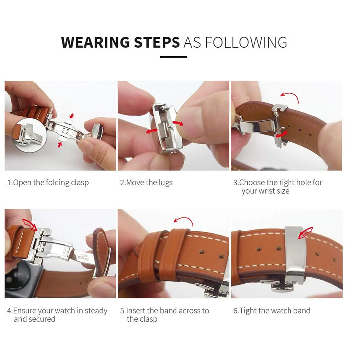 Leather Strap for Apple Watch Band 45mm 41mm 44mm 40mm 42mm