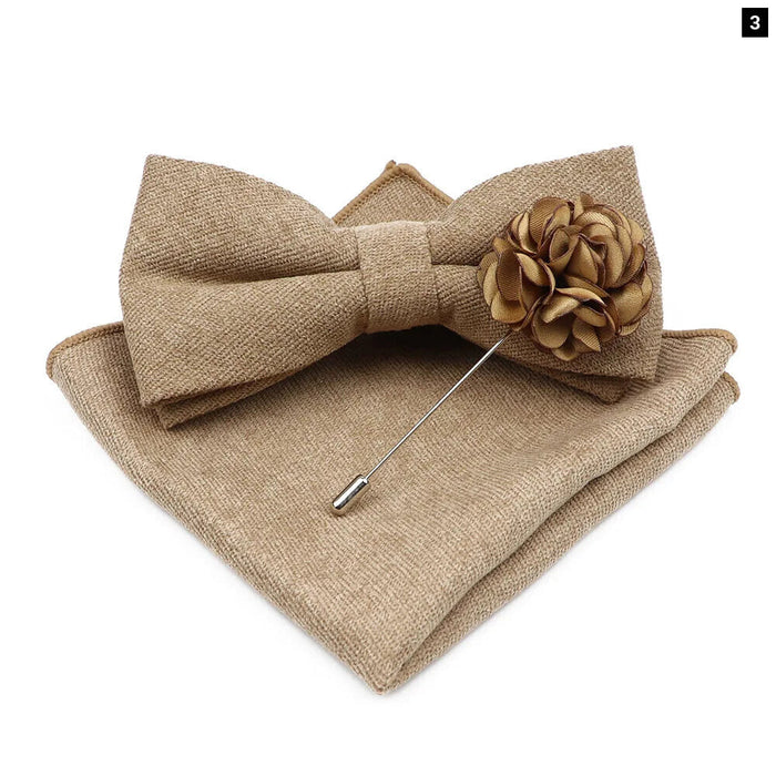 Super Soft Suede Bowtie Set For Weddings