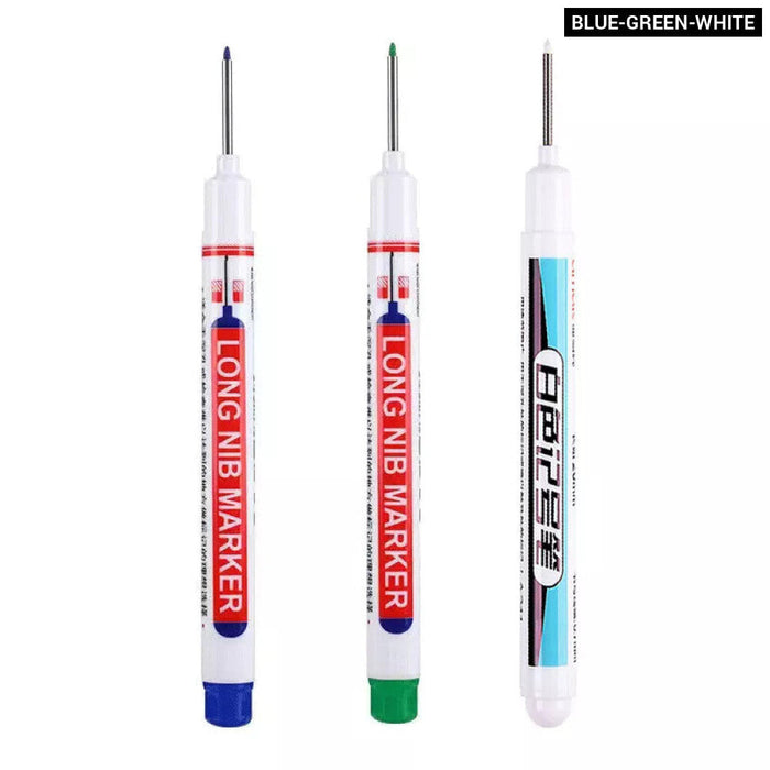 White Permanent Paint Pen Set For Multiple Surfaces 0.7Mm Tip