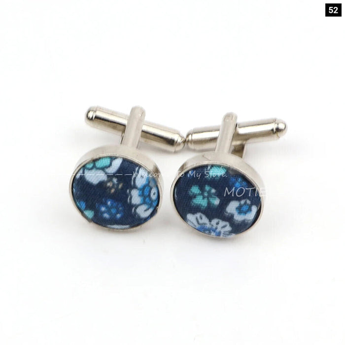 Floral Metal Cufflinks Daily Wear Accessory