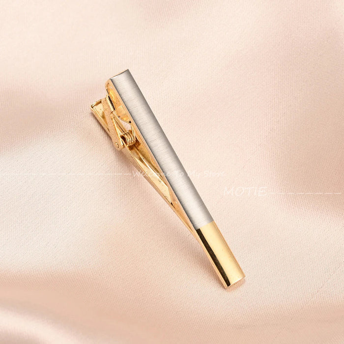 Stainless Steel Necktie Clip Golden And Silver