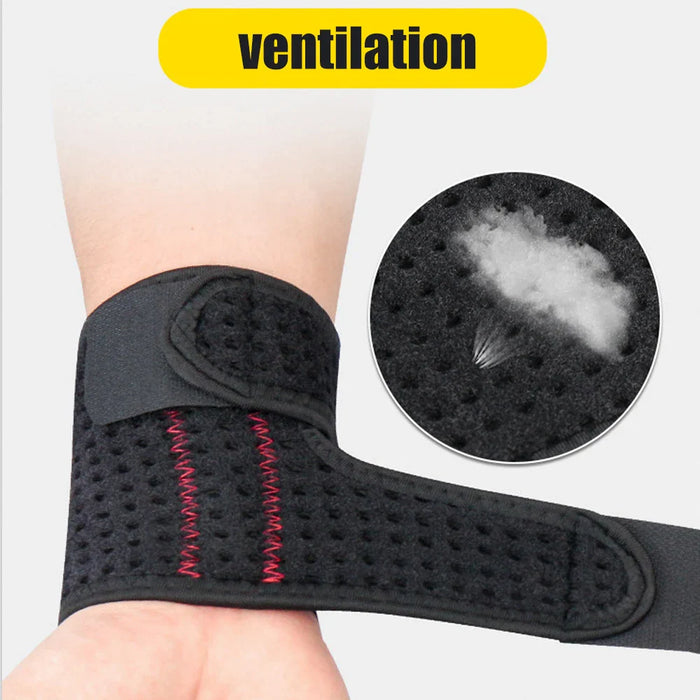 2 Pcs Adjustable Sport Compression Wrist Brace For Volleyball Weightlifting