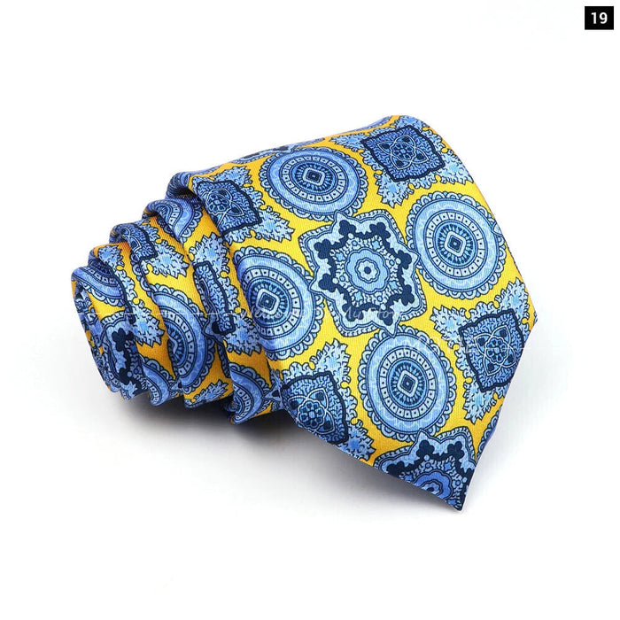 Blue Paisley Necktie For Weddings And Daily Wear