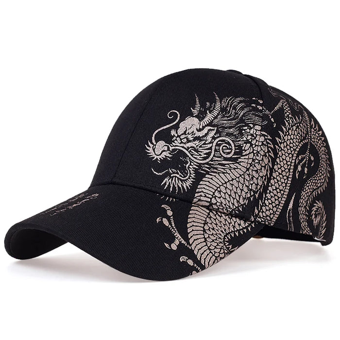 Dragon Print Snapback Cap / Hat For Outdoor Wear