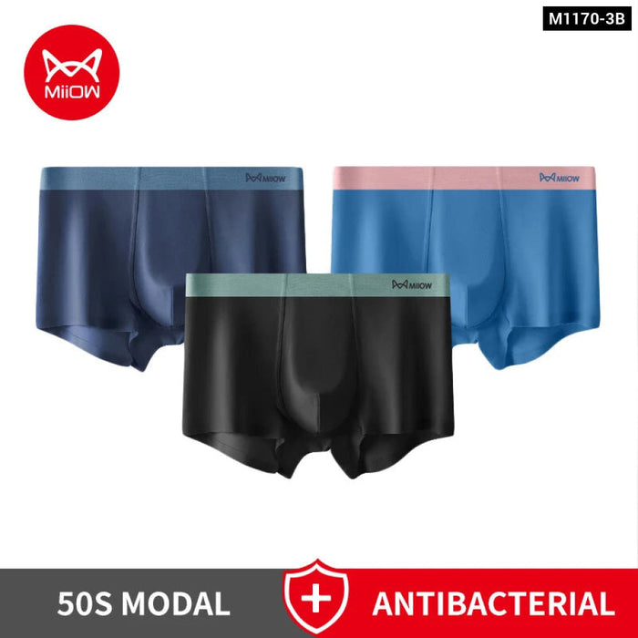 3 Piece Antibacterial Modal Mens Boxers