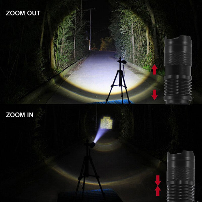 Mini Rechargeable LED Flashlight Use XPE COB Lamp Bead Double Light Source Flashlight for Adventure Camping Fishing