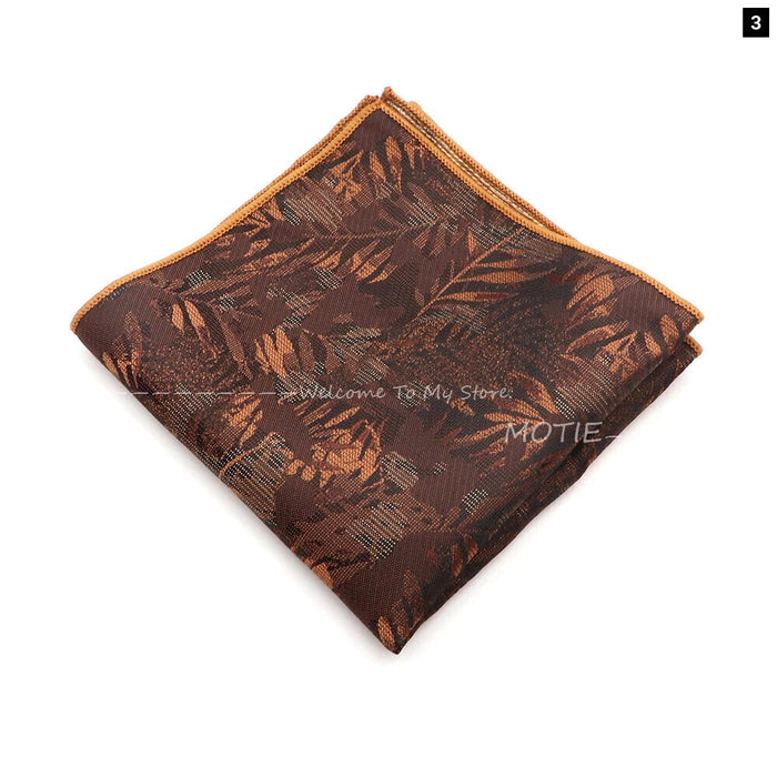 Mens Plant Pattern Handkerchiefs For Weddings And Daily Wear