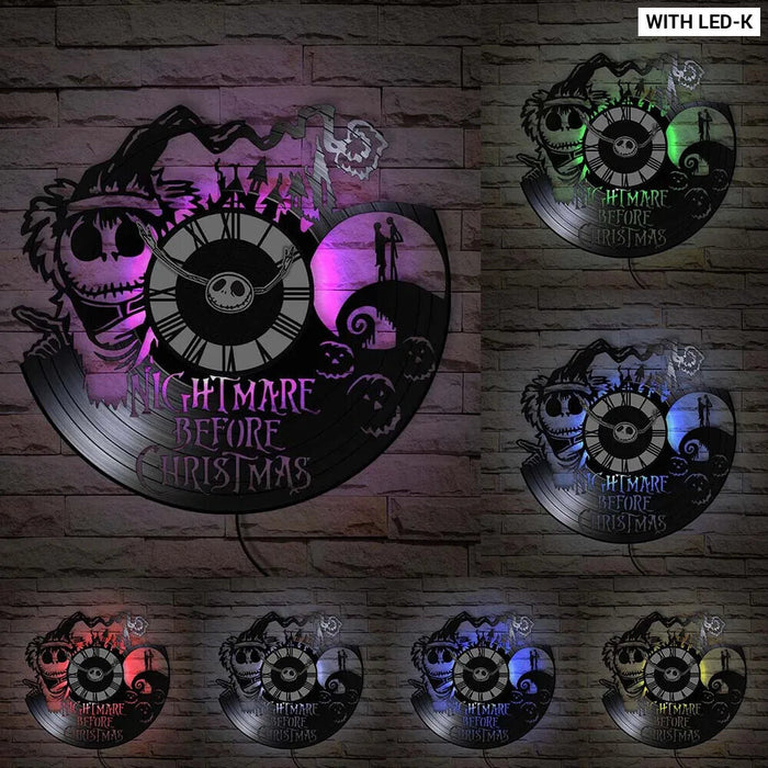 Halloween Nightmare Vinyl Record Wall Clock