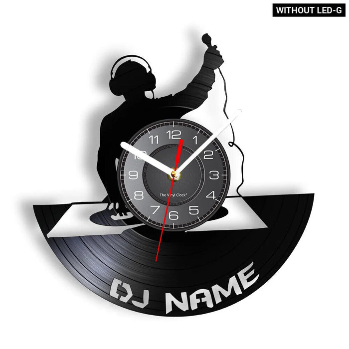 Personalized Dj Vinyl Record Wall Clock