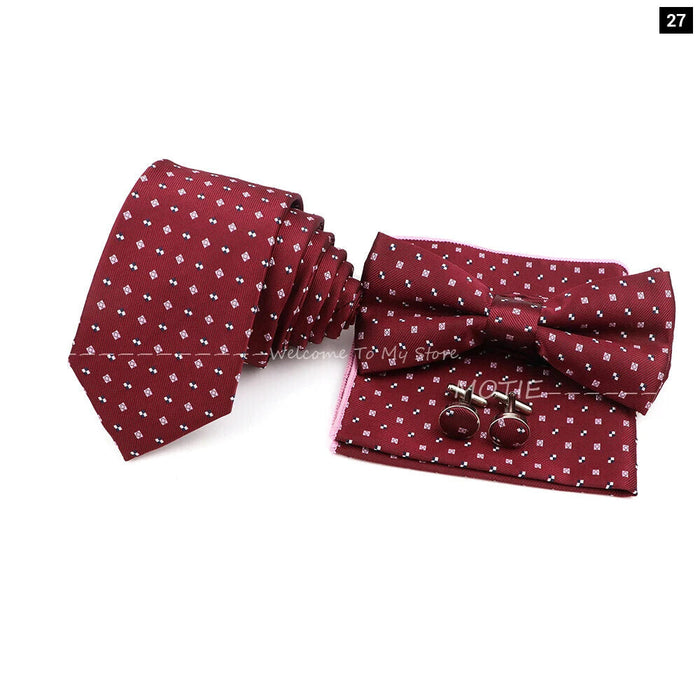 Classic Red Ties Set For Business And Weddings