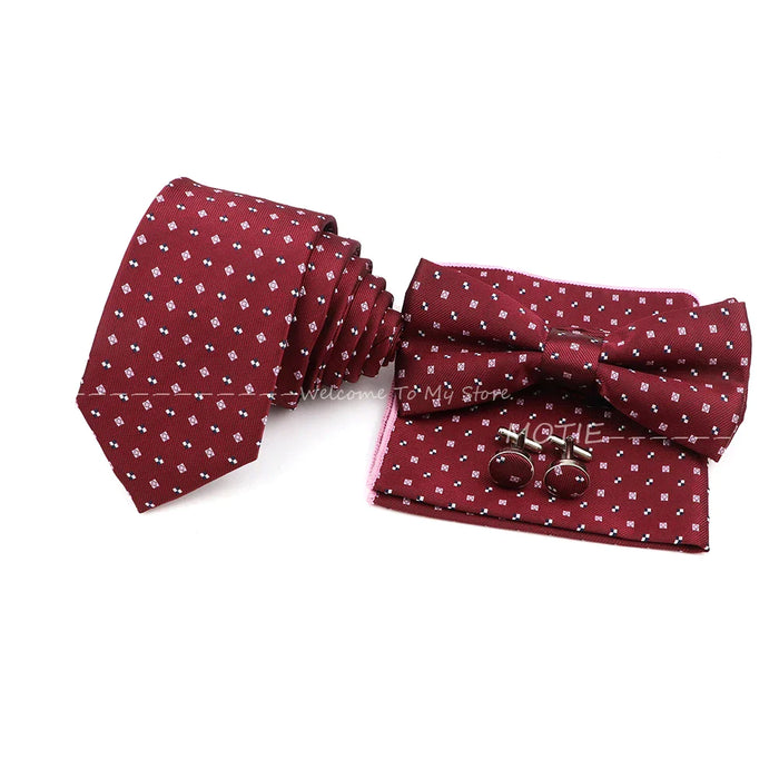 Classic Red Ties Set For Business And Weddings