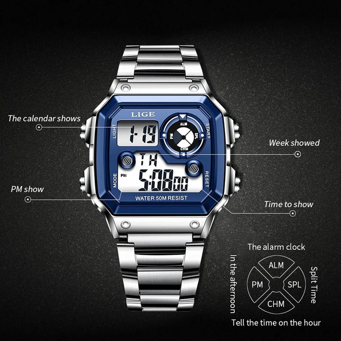 Military Digital Watches Sport Wristwatch Mens Waterproof