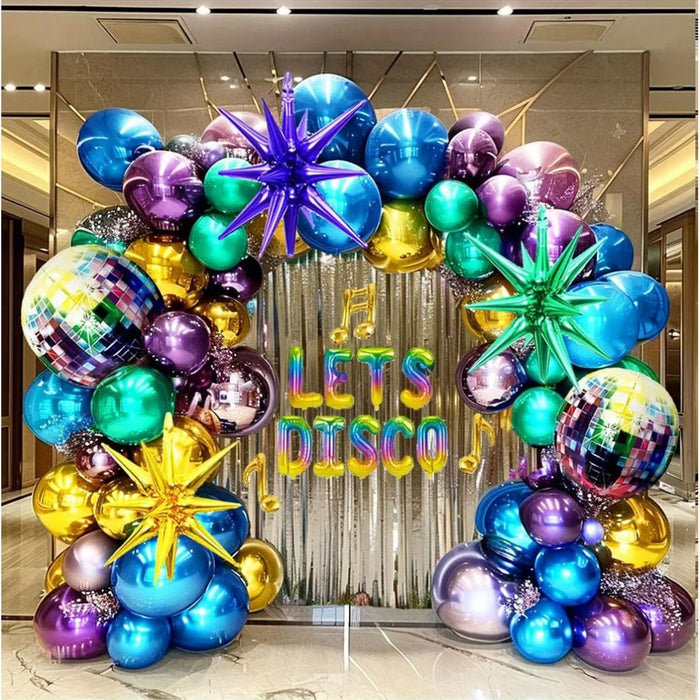 110Pcs Metal Balloon Garland Arch Kit - Suitable For Disco Parties Birthdays Anniversaries Bachelorette Parties All Year Round