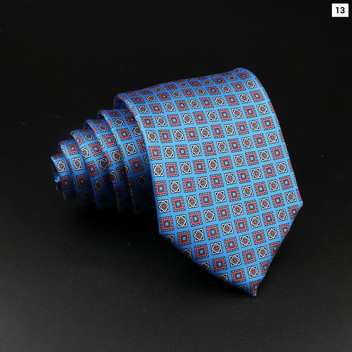 51 Styles Mens Silk Ties Jacquard Striped Plaid Floral 8cm